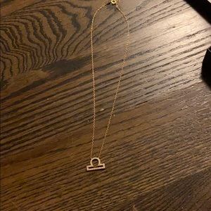 Libra zodiac sign necklace